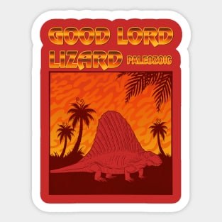 Good Lord Lizard: Paleozoic - Retro Dimetro Fire Sticker